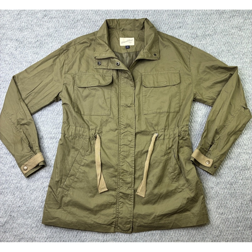 Universal Thread Womens M Olive Green Utility Field Jacket Drawstring Waist